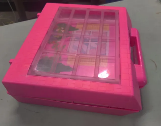 Barbie Fold 'N Fun Home Case Pink Doll Play House Mattel 1992 Vintage Parts