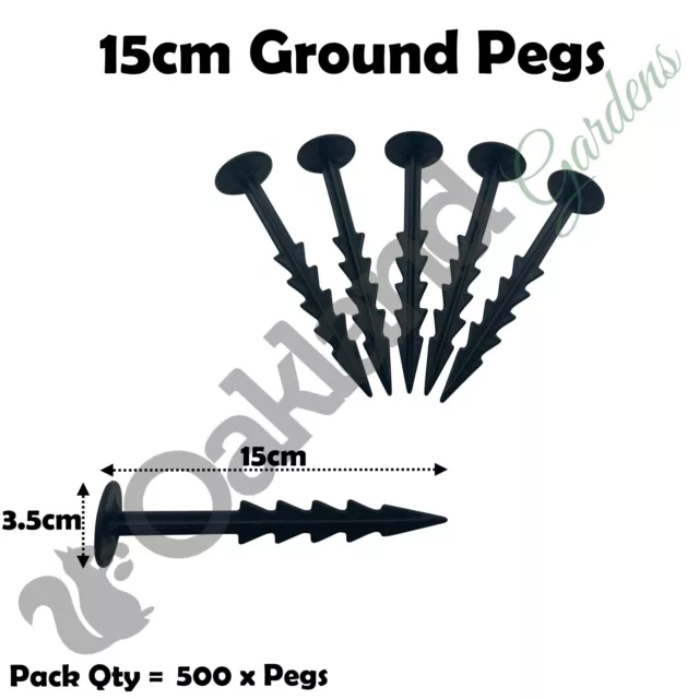 6" Ground Garden Weed Barrier Membrane Pins Fabric Hooks Staples Pegs Qty= 500