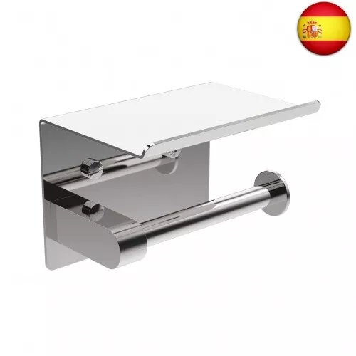 Ibergrif MK34053 - Portarrollos Adhesivo Sin Tapa de Papel Higiénico con el