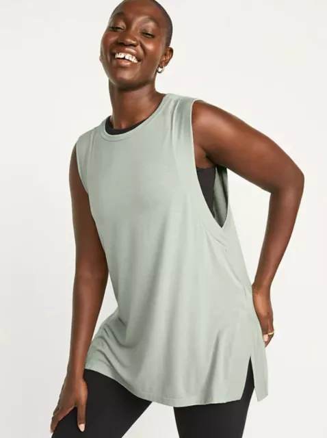 Old Navy Women’s UltraLite Sleeveless Tunic Tank Top Green Size XS S M L XL