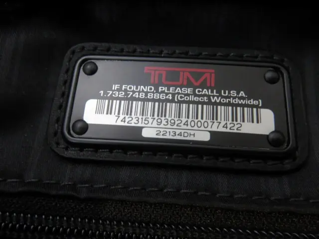 Tumi Garment Bag Black Ballistic Nylon Bi-Fold Carry-On Suit 24" x 18" 7