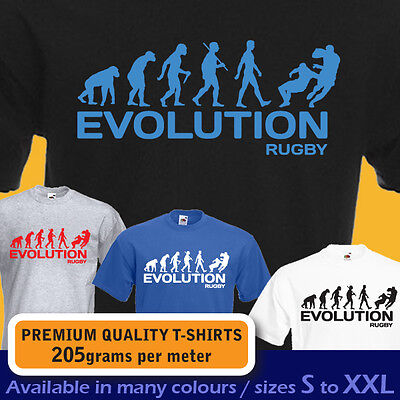 APE evoluzione di giocatore Rugby Sport Union League DIVERTENTE T-Shirt da Uomo Donna Ragazzi