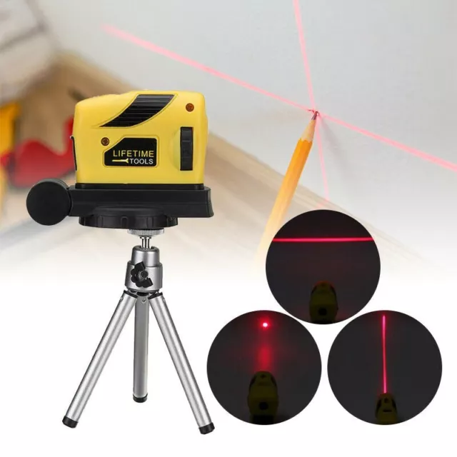 3D Laser Level Leveling Point Line Cross Horizontal Vertical With Tripod Measure