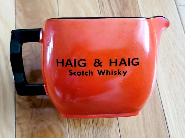 Vintage Red Haig Scotch Whisky Red Pitcher Jug Made in England