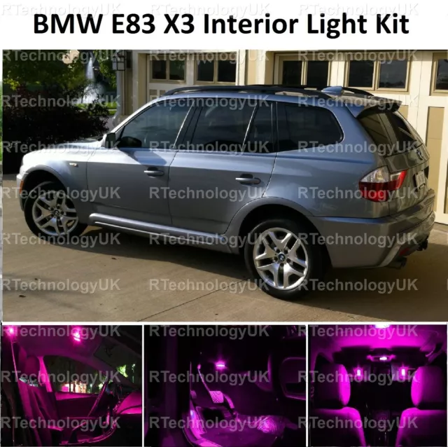 PINK PURPLE PREMIUM BMW 3 SERIES E92 INTERIOR FULL UPGRADE LED LIGHT BULBS  KIT