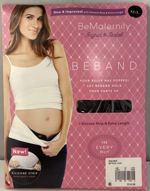 BeMaternity Ingrid & Isabel BeBand Ebony / Black Size M/L NEW silicone strip