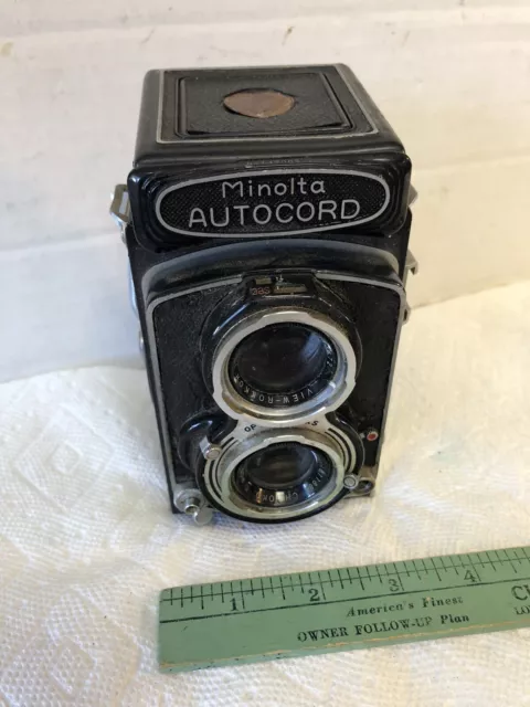 Vintage Minolta Autocord TLR Camera with Pair Rokkor 3.2 75mm Lenses - Untested