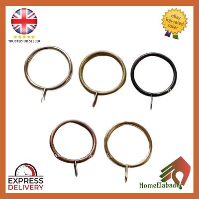 40mm Heavy Duty Metal Curtain Rings Hanging Hooks for Curtains Rods Poles