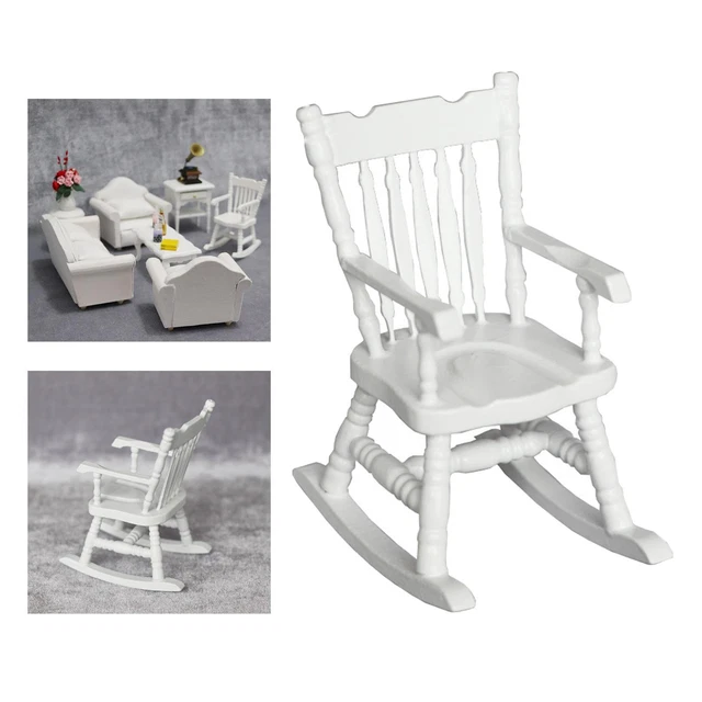 Miniature 1:12 Ensemble Table Et 4 Chaises En Bois – Accessoire Maison De Poupée – Mobilier Simulé Haut Réalisme
