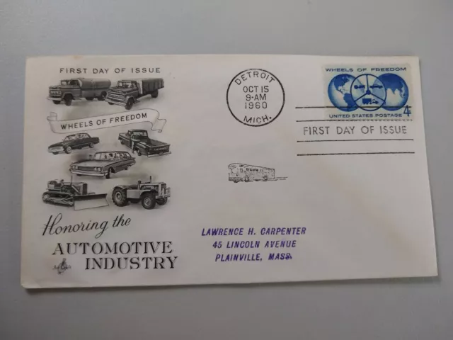 Letter Cover - Wheels of Freedom - Honoring the Automotive Industry