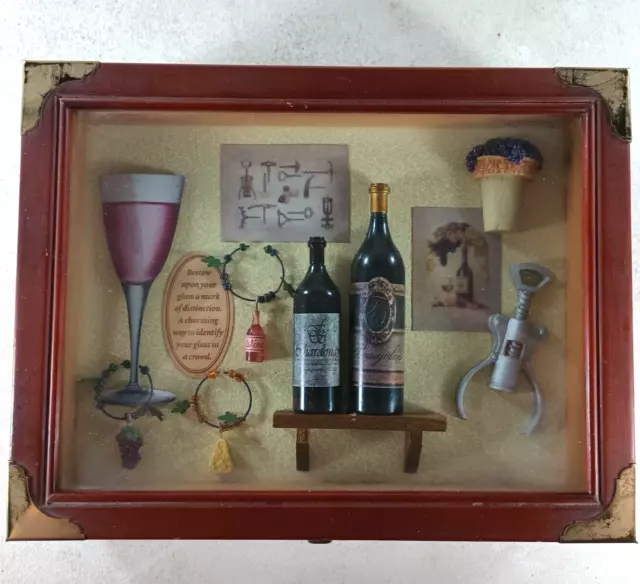 VNTG Arister Gifts Frame Shadow Box 3D Diorama 1960's kids rare glass