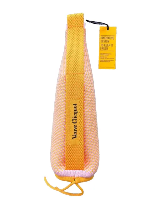 Veuve Clicquot Orange Champagne Ice Jacket Bottle Holder - Knitted Bottle Bag