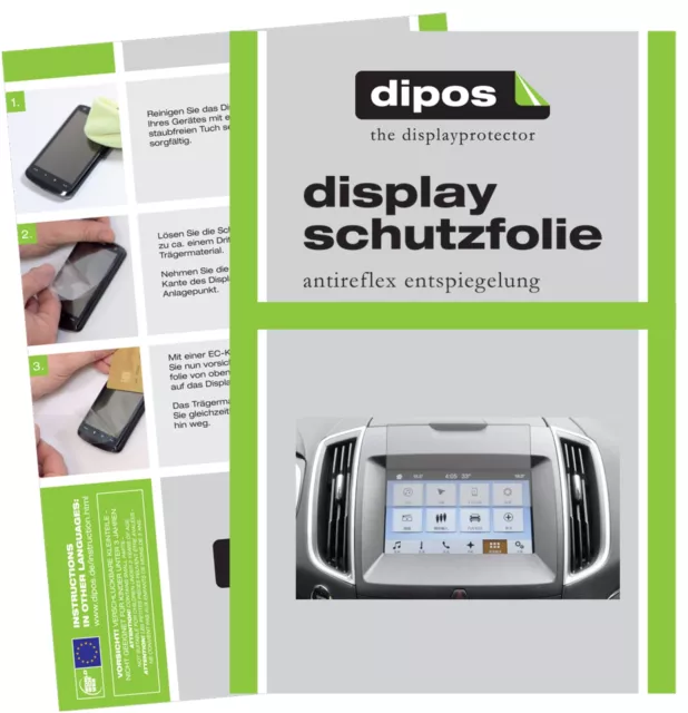 2x Schutzfolie für Ford Ranger Wildtrak Navigation Sync3 matt Displayschutzfolie