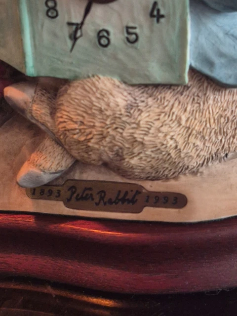 BORDER FINE ARTS Peter Rabbit 100th Anniversary Table Clock £10.79 ...