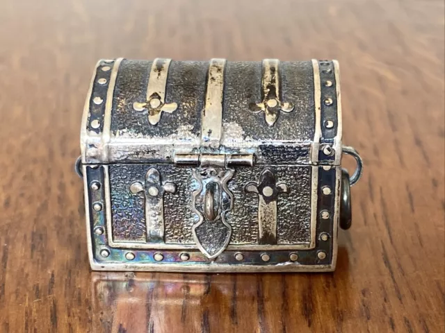 sterling silver Mexico eagle one treasure box miniature I