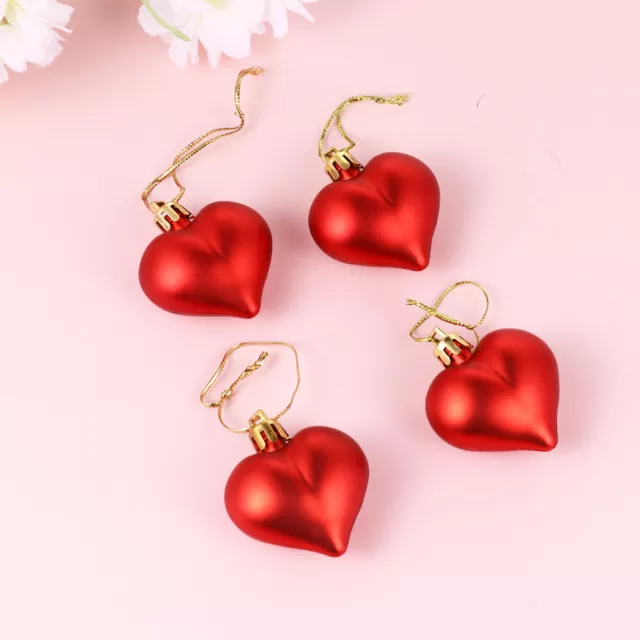 36 Pcs Valentines Day Baubles Heart Hanging Wall Decoration Christmas Tree