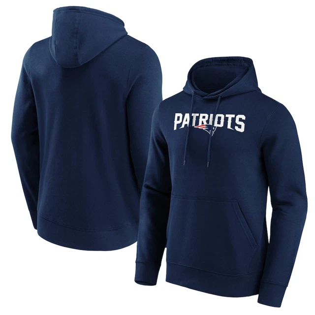New England Patriots Hoodie (Size M) Men's NFL Word Arch Graphic Hoodie - New