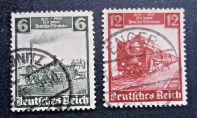 DR,Eisenbahn ,Mi. 580/81 ,gest. 1935