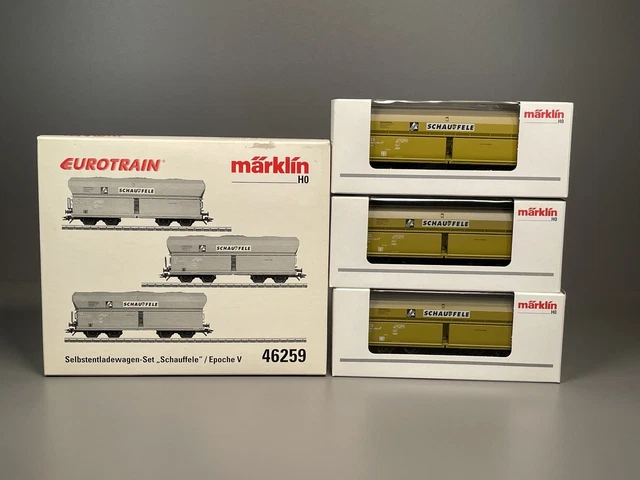 H0 MÄRKLIN 46247 3er Set Schauffele Kohlewagen Kalkwagen
