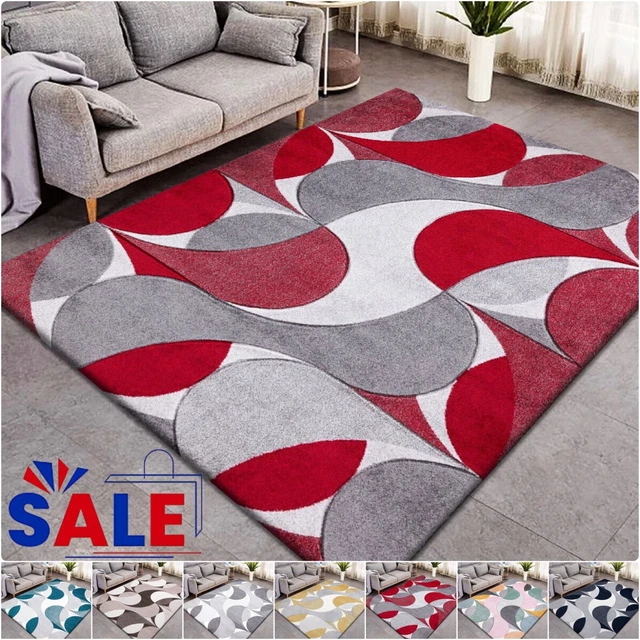 Luxus Modern Großflächiger Teppich Wohnzimmer Schlafzimmer Teppich Flur Läufer Fußmatte