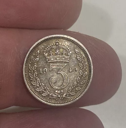 George Vi 1949 Silver Maundy Threepence