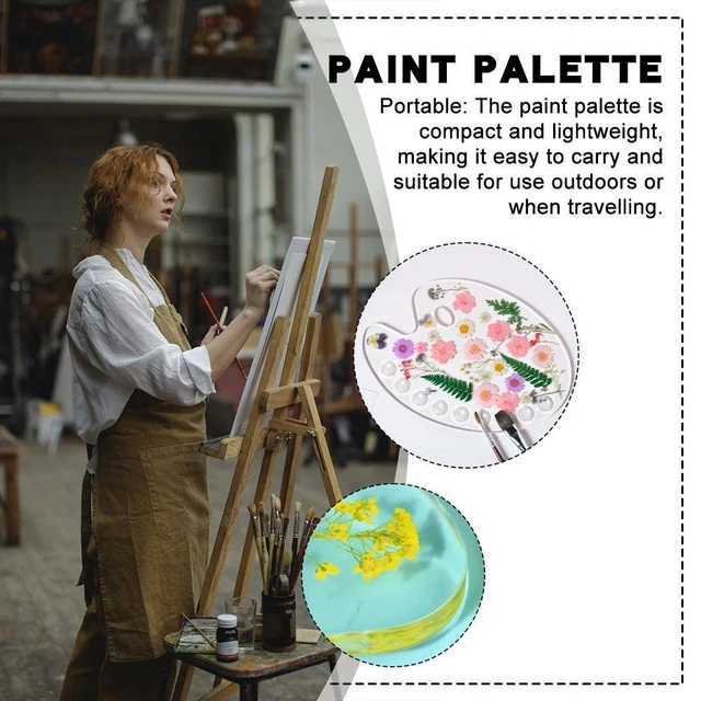 Ovale Niere Klar Acryl Öl Farbe Palette Künstler Lochmischungen, 1 Daumen I3O8