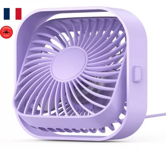 TOPK-Ventilateur de bureau USB¦3 vitesses, mini ventilateur de table, tête rotat