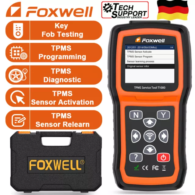 FOXWELL T1000 Profi KFZ Programmier OBD2 Diagnosegerät TPMS RDKS Sensor Scanner