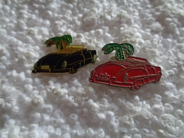 Job lot of 2 Cadillac car shaped metal lapel pins