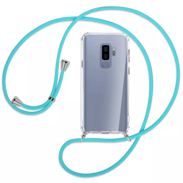 Collier pour Samsung Galaxy S9+ S9 Plus turquoise (A) Etui Coque avec cordon