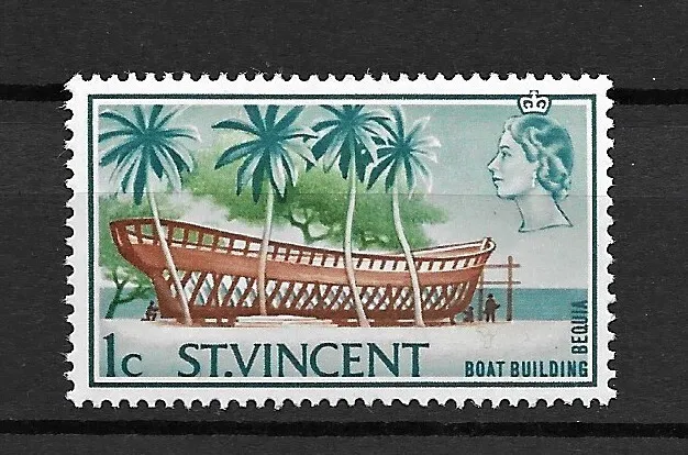 St Vincent 1967 1c Boat Building MNH set S.G. 231a