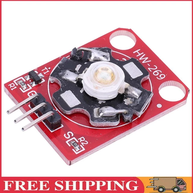 3W LED DRIVE Lamp Module with PCB Chassis High Power for Arduino (Green ...