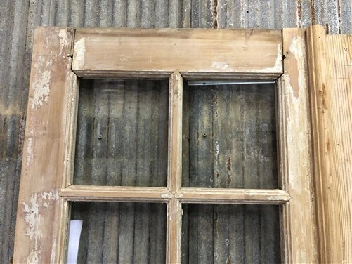 Antique French Double Doors (46x84) 8 Pane Glass European Doors G72 4