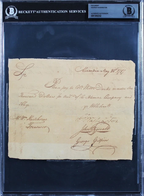 Authentic George Washington Autograph Authentic George Washington Autograph