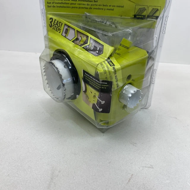 RYOBI Hole Saws Bits Wood/Metal Door Lock Installation Kit Power Tool Accessory