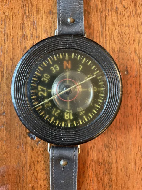 WW2 German Luftwaffe AK39 Wrist Compass And Strap Pilot Navigator Air Force Rare