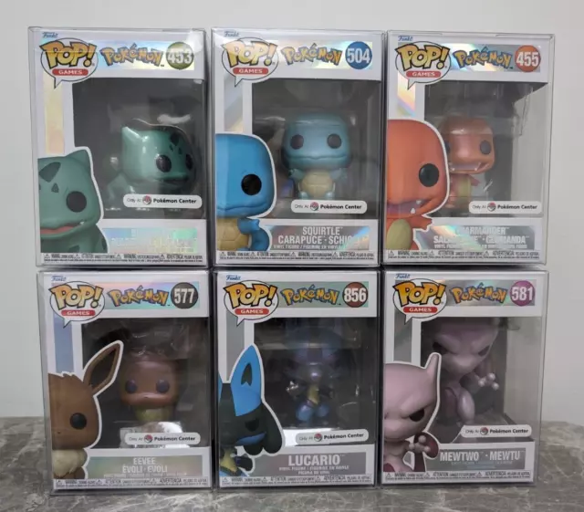 Pokemon Center Exclusive - Funko POP - Set of 6 -(#453 #504 #455 #577 #856 #581)