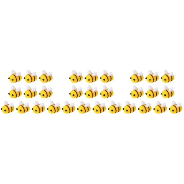 90 piezas fieltro de lana abeja abeja lema fiesta amuleto joyería para el cabello juguete