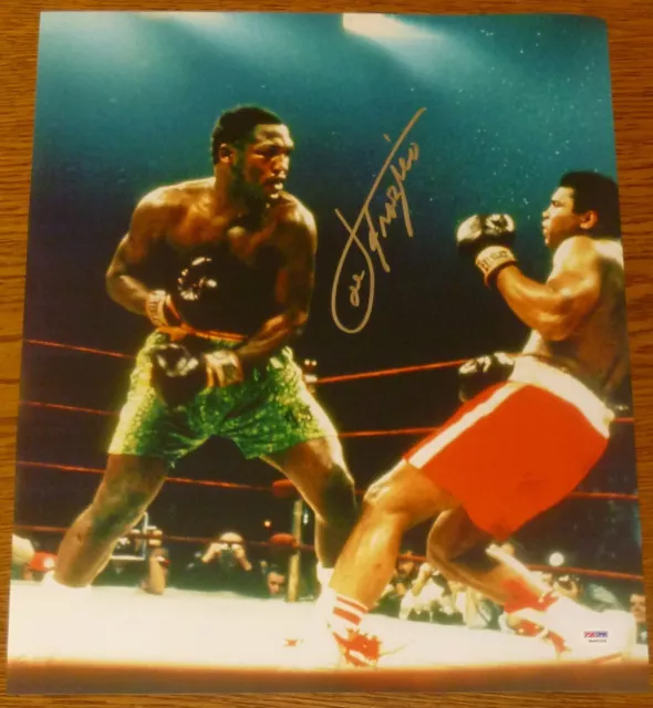 Smokin Joe Frazier Signed 16x20 Photo PSA/DNA COA Picture vs Muhammad Ali Auto'd