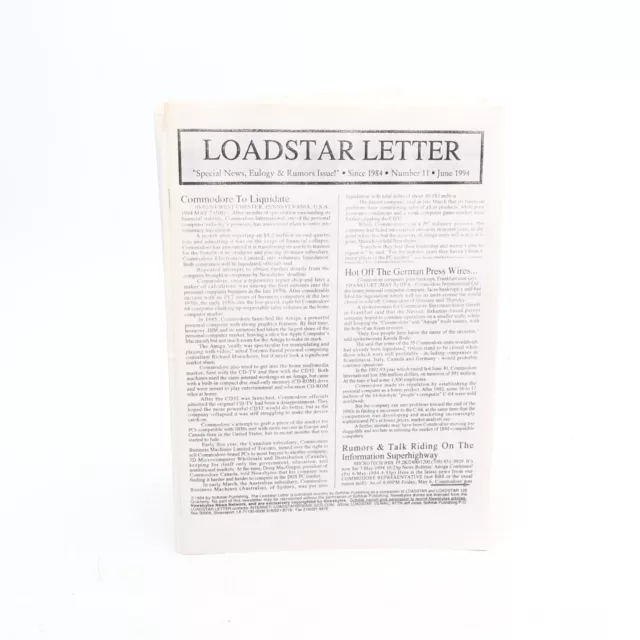 Stack of Commodore LoadStar Newsletters - 19 x Total -