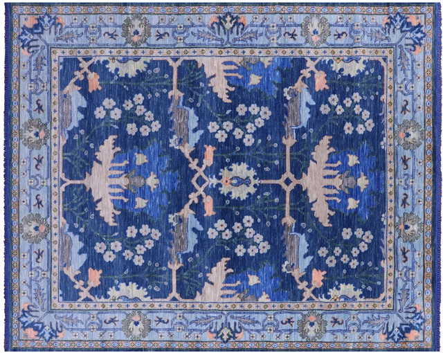 William Morris Handmade Wool Rug 8' 0" X 10' 0" - Q20215
