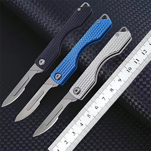Couteau De Poche Pliant - Type Scalpel - Outdoor - Neuf Sans Marque