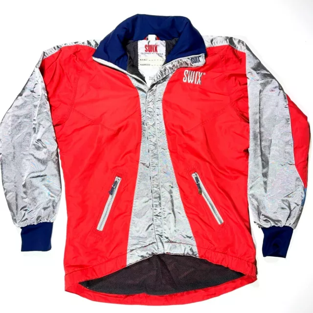Swix Womens Small Jacket Reflective Silver Red