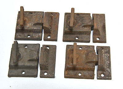 4 Vintage Matching Eastlake Style Cabinet Door Latches With Receivers