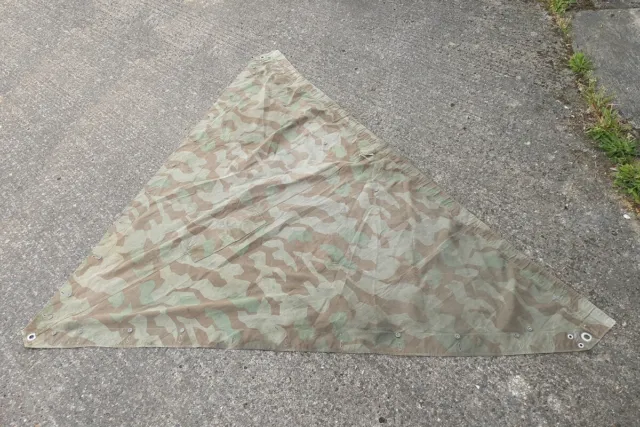 Telone da tenda originale Wehrmacht mimetico a frammenti pista da tenda Splinter tenda triangolare seconda guerra mondiale