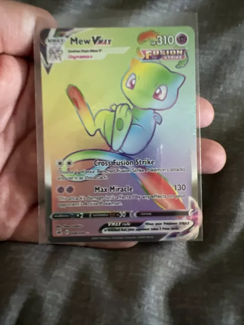 Pokemon Trading Card Game 268/264 Mew VMAX : Rare Rainbow Card : SWSH-08  Fusion Strike - Trading Card Games from Hills Cards UK
