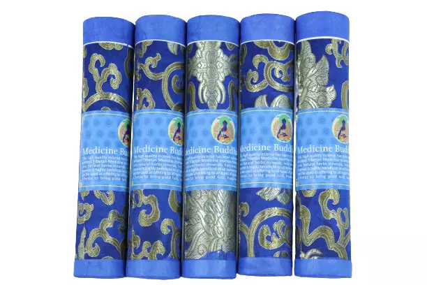 Medicine Buddha Tibetan Incense Stick Natural Hand Rolled Agarbatti 5 Packs