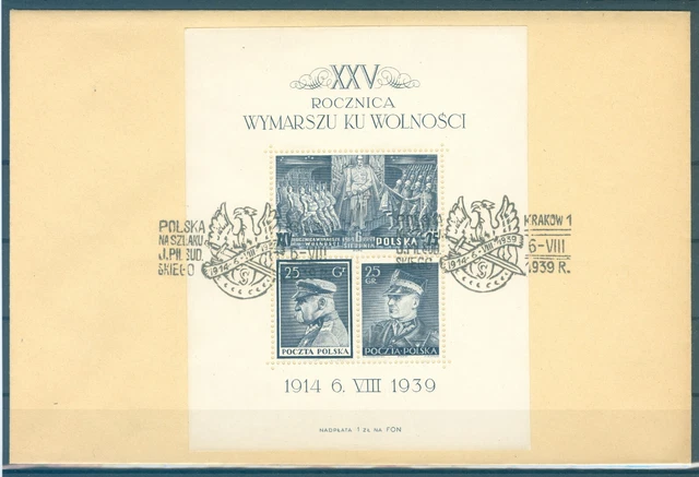 POLEN POLSKA Block 8 -POLNISCHE LEGION- mit Sonderstempel auf Briefumschlag!!