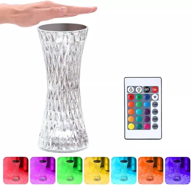 lampada da tavolo con led in vetro