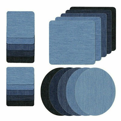 Stoffa Jeans Patch da Stirare e da Cucire Kit di Riparazione per Vestiti Jeans Iron on Patches per Jeans 12,5 x 9,3cm AvoDovA 26 Pezzi di Toppa Tessuto Termoadesive Patch su Ferro per Jeans 